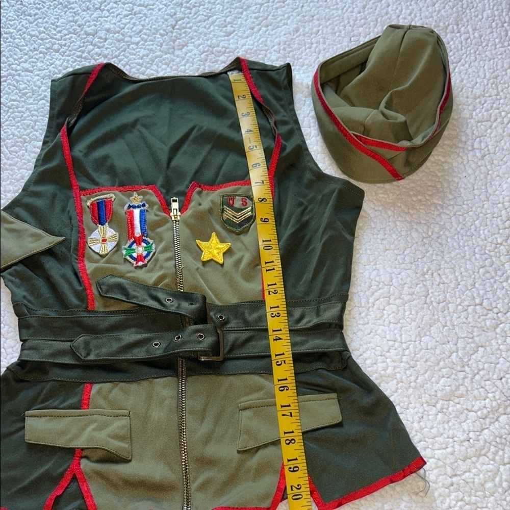 Leg Avenue Olive and Red Military Skirt Set - Picture 12 of 13